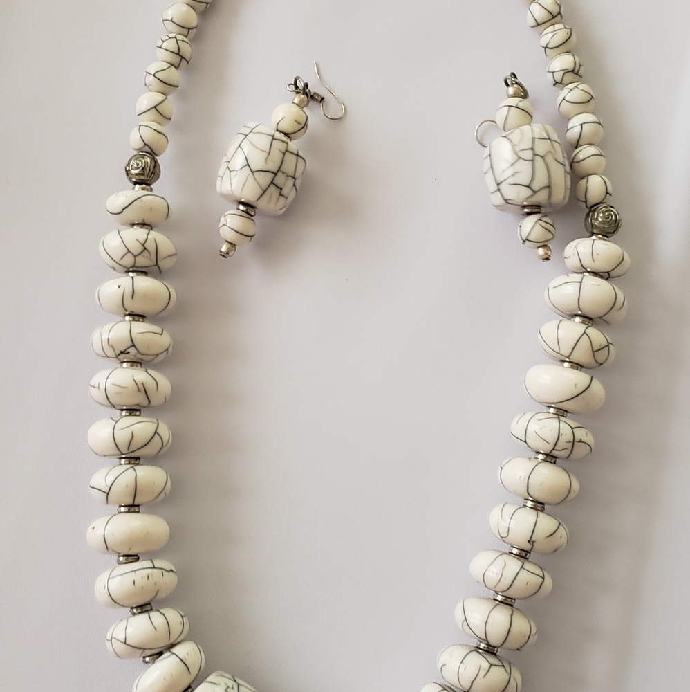 White and Blue necklace